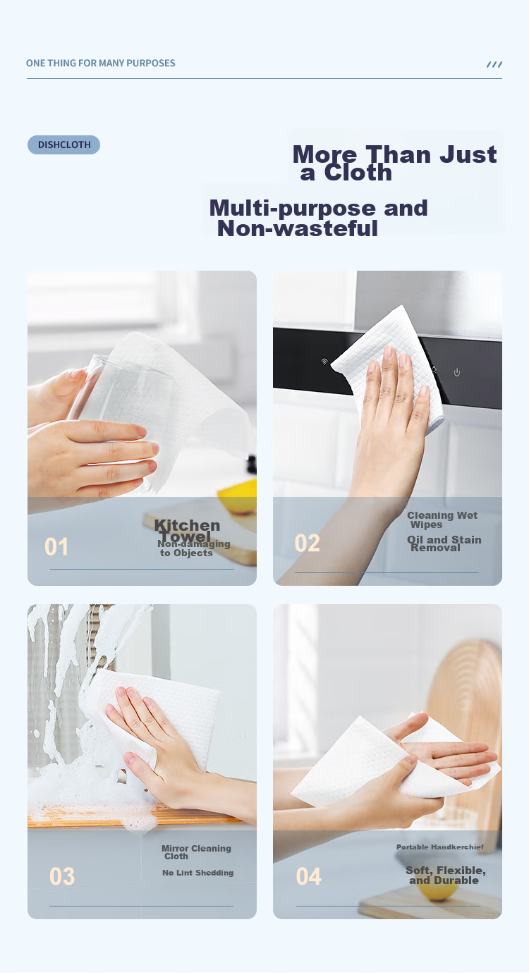 MARYYA Disposable Lazy Cleaning Cloth, 20*23cm, 50 Sheets, Extra Large And Thick, for Kitchen Use, Wet And Dry Dual-Use, Pull-Out Dishwashing Towel 10