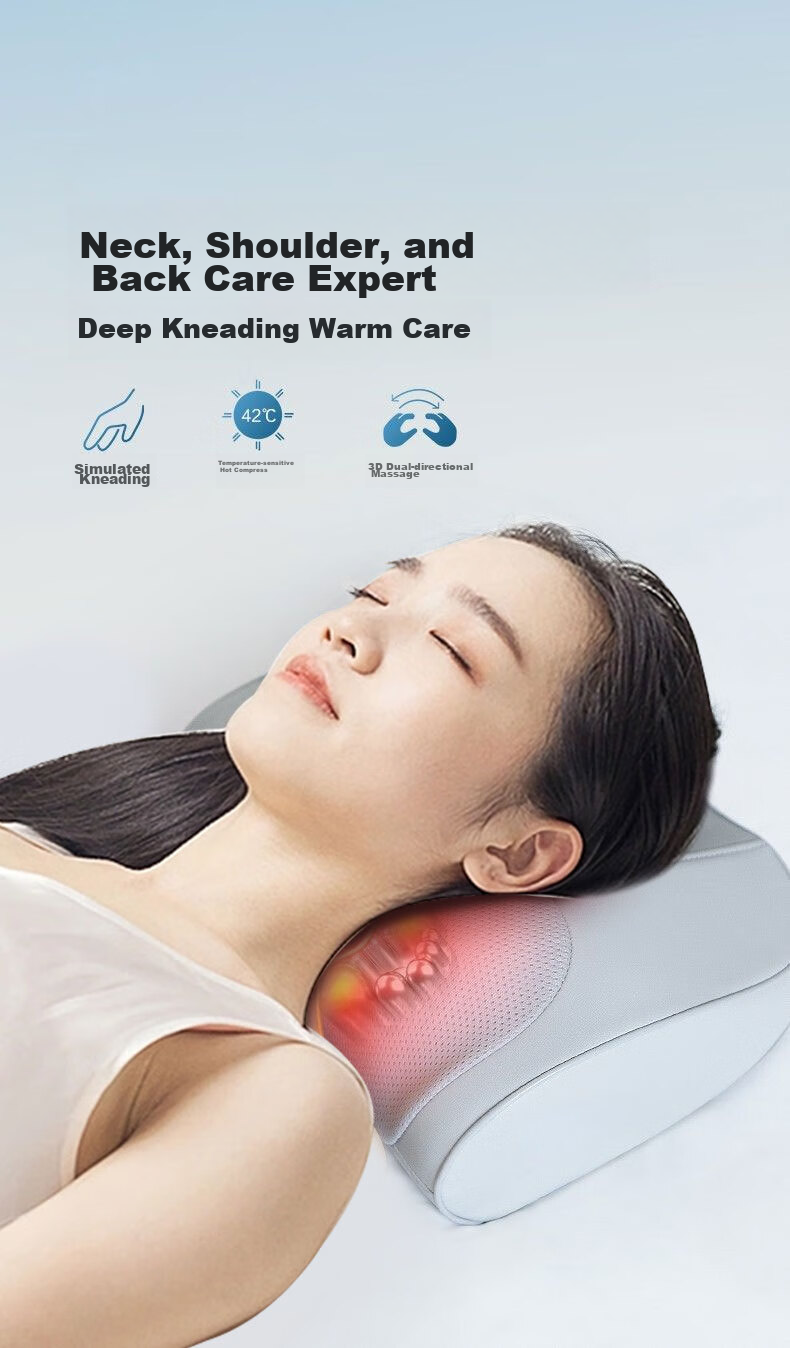 AUX Cervical Massager Pillow Z99 Gray (Upgraded Gift Box Edition), Waist Neck Shoulder Back Massager, Massage Cushion, Mid-Autumn Festival Gift 5