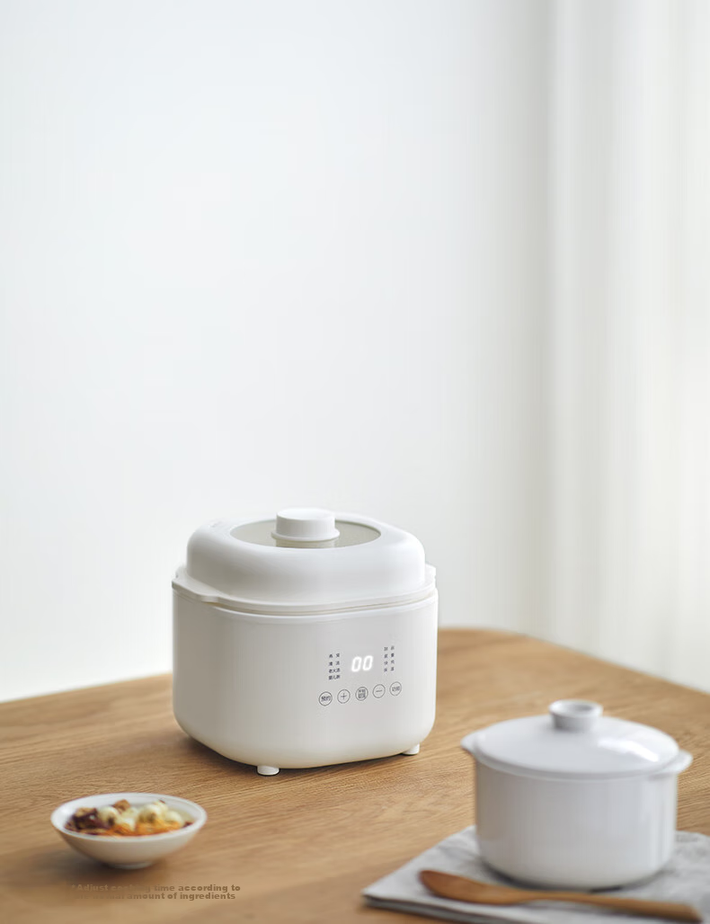 Olayks Instant Electric Stew Pot, Electric Stew Cup, Double Boiler, Soup Pot, Bird's Nest Stew Pot, Steamer Pot, Baby Food Cooker for Porridge, 1L with Steamer Basket 9