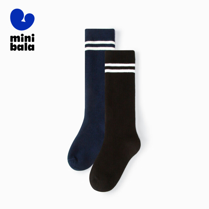 Minibala [2 Pairs] Boys And Girls Preppy Style Calf Socks, Children's Summer Thin Breathable Socks