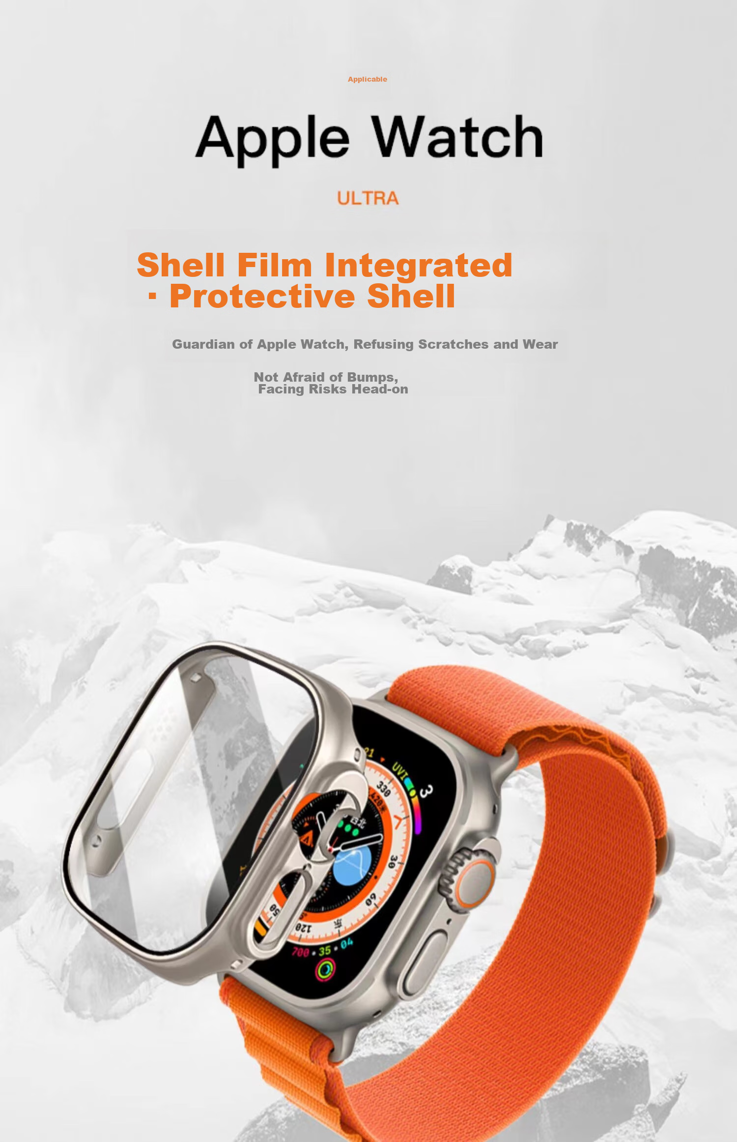 Watchbond Compatible with IWatch Ultra 4 Protective Case Apple Watch Ultra 2 Full Coverage Protective Case, Apple Watch Ultra 3 Integrated Case And Screen Protector, 49mm Shockproof Scratch-Resistant Protectio 1