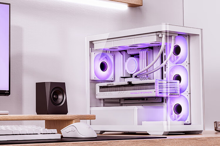 JONSBO D300 White MATX Case (Pillarless Curved Panoramic Design, 360mm Radiator Support, ATX PSU, 10 Fan Positions, Type-C Gen2 10Gbps+) 3