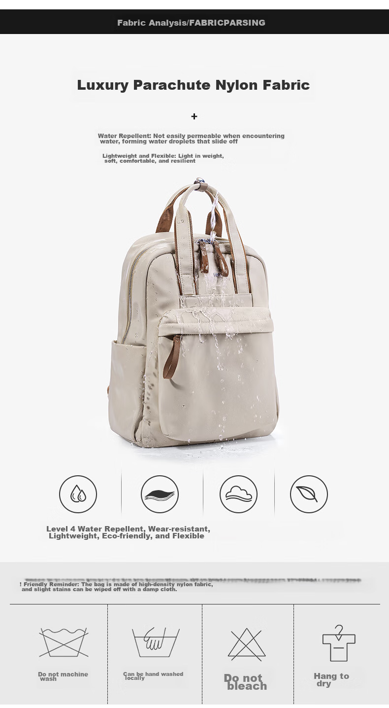 Laifu 14-Inch Laptop Bag, Women's Commuter Backpack, Large Capacity Schoolbag, Travel Backpack 15