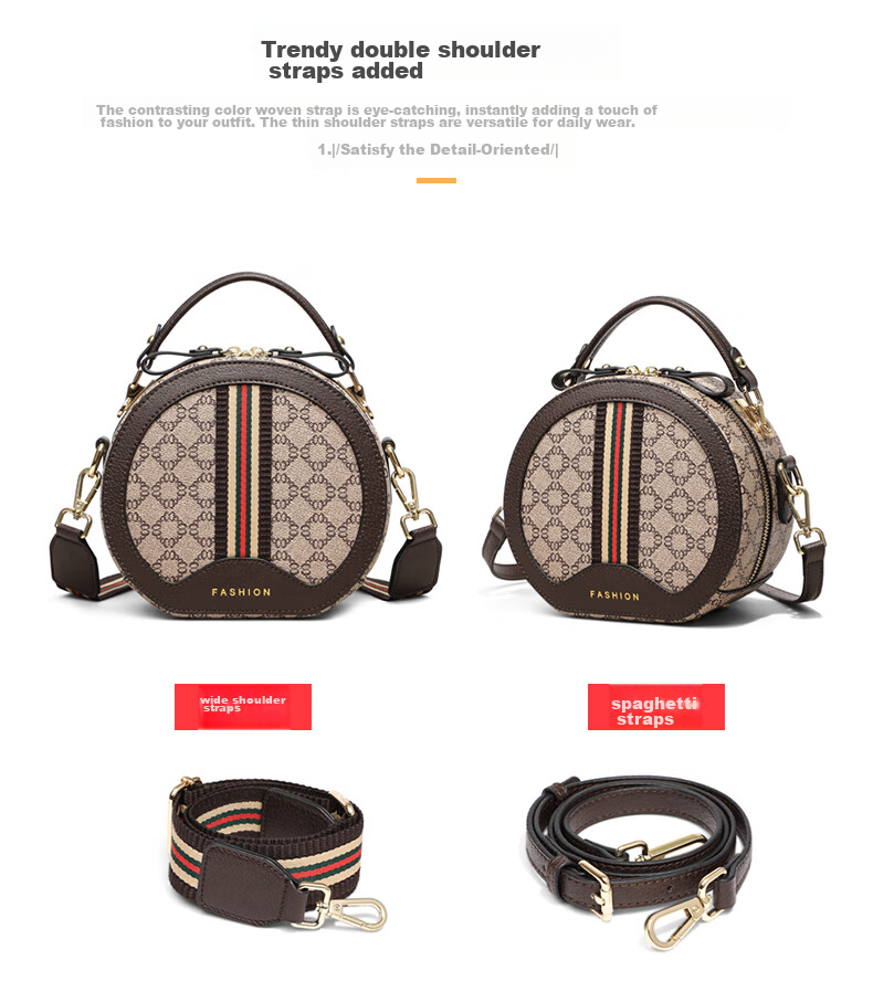 Aiqinghai Handbag, Women's Small Round Bag, Phone Pouch, Crossbody Shoulder Bag, Light Luxury Brand, Birthday And Mother's Day Gift, Practical Present for Mom 10