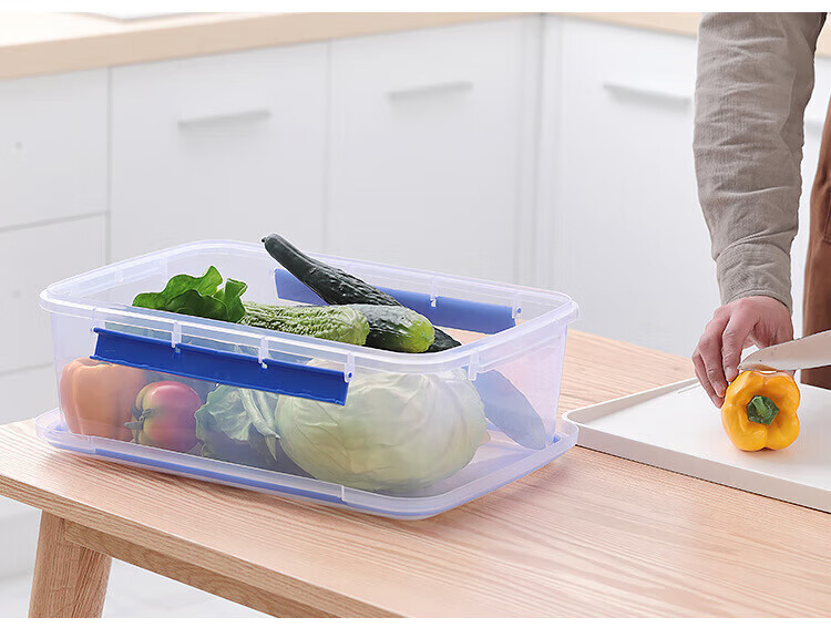 Danshi Zhiyuan Commercial Transparent Plastic Food Storage Container 1.5L, 22x16x8cm, Refrigeration Sealed Box, Jingcang 15