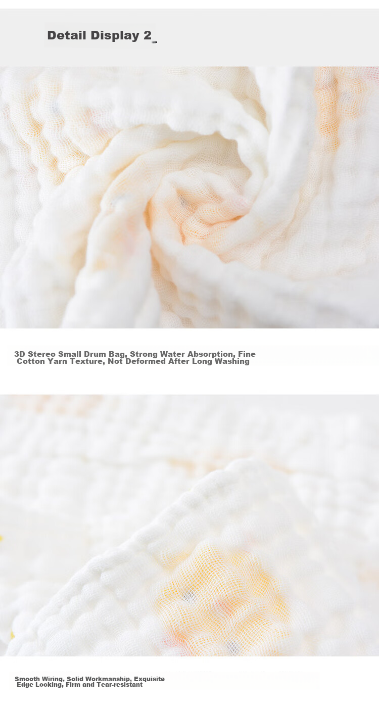 Grace Class A Pure Cotton Gauze Small Towel, Baby Six-Layer Bubble Gauze, Children's Towel for Wiping Water, Hands And Mouth, 6-Pack Sports 7