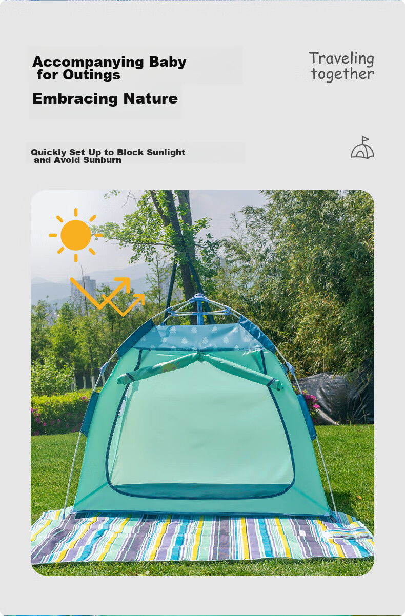 Little Dove Children's Tent Indoor Playhouse/outdoor Portable Foldable No-Installation Castle, Little Rabbit Party (Mat Not Included) 7