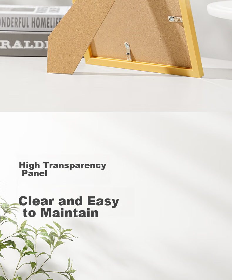 Deli A3 Business License Frame Certificate Holder, Industrial And Commercial Registration Certificate Frame Display Board, Horizontal And Vertical Document Frame Picture Frame File Holder Wood Grain Imitation Yellow TF113 9