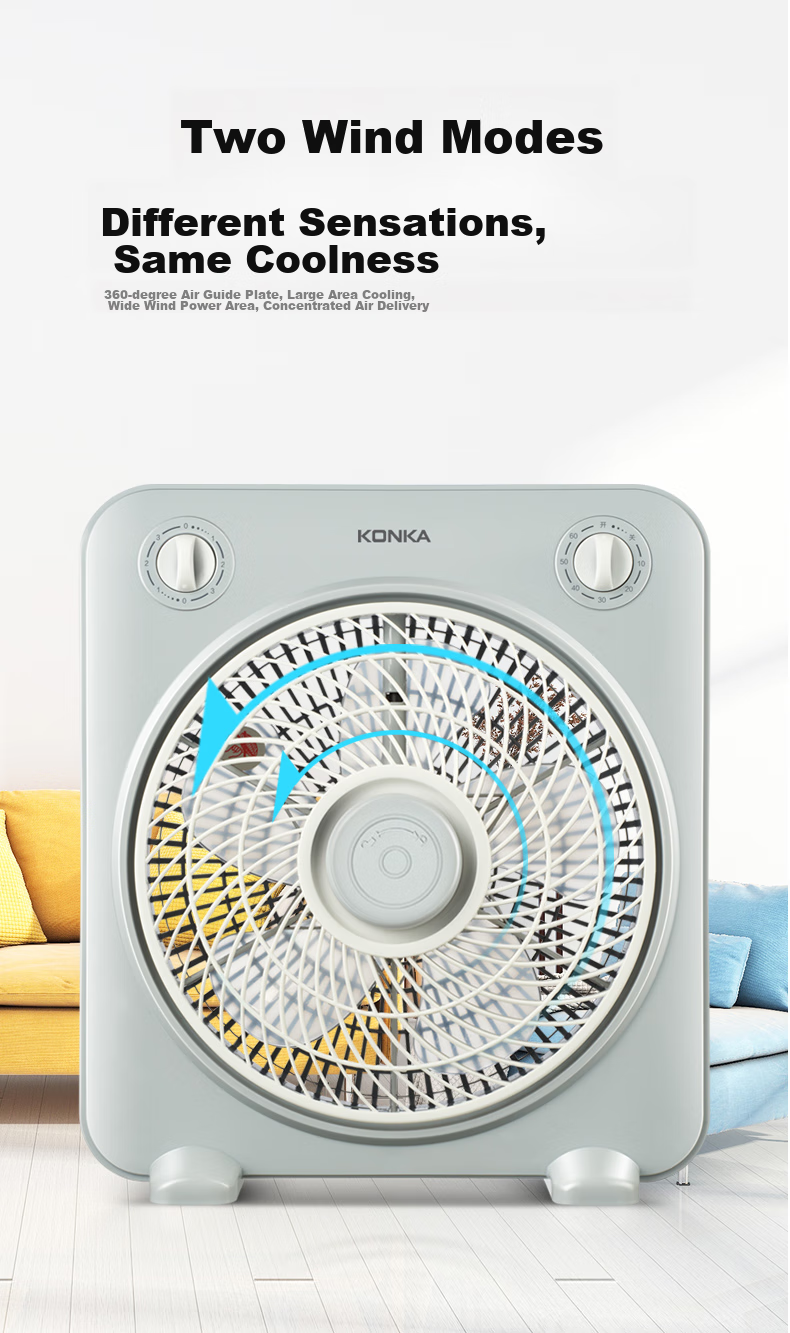 KONKA Household Fan, Dormitory Electric Fan, Oscillating Fan, Extended Power Cord, Table Fan, Desktop AC Fixed-Frequency Small Fan KF-25HY37 Extension Cord 4