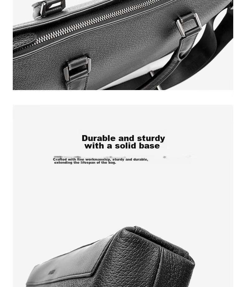 Aokang Men's Business Briefcase, Top-Grain Leather, Handheld Laptop Shoulder Crossbody Bag, Birthday Gift for Husband 7