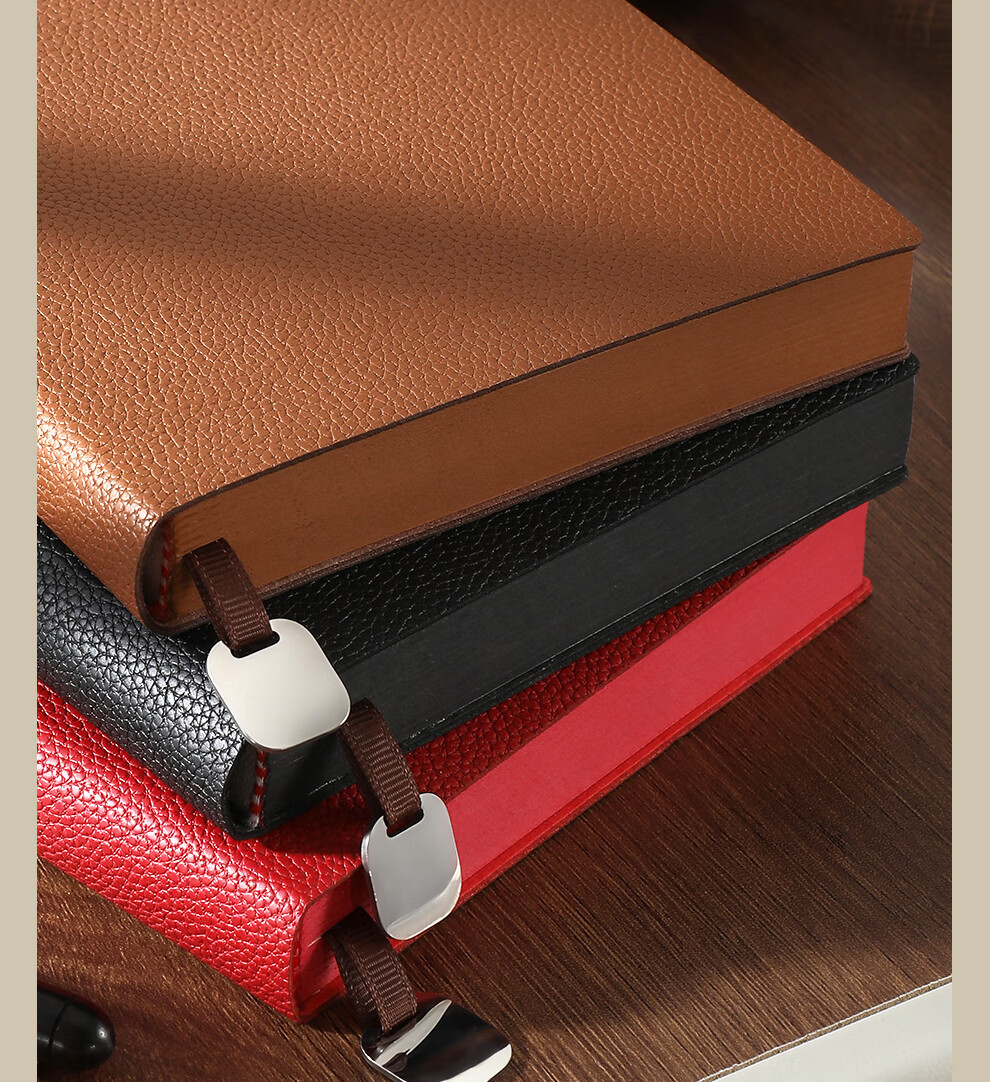 Zuodi [Free Engraving] Notebook A5 Thick Journal Business Leather Cover Notebook Work Diary Meeting Minutes Book Office Stationery Customizable 4