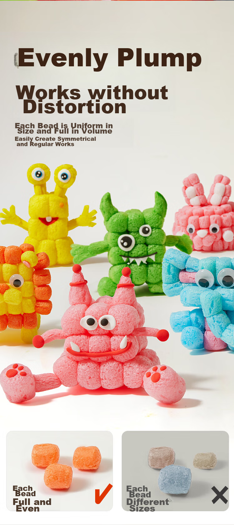 Meiletongnian Corn Building Blocks DIY Craft Kit with Colored Corn Kernels, Kindergarten Clay Foam Toys, Birthday Gift for Children Aged 3-6 10