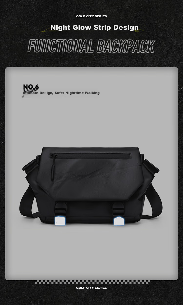 GOLF Shoulder Bag for Men, Trendy Crossbody Bag with Large Capacity, Casual IPad Phone Bag, Cycling Sports Messenger Bag for Wome 6