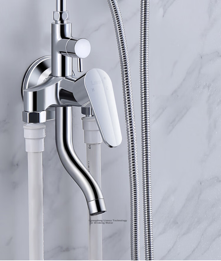 Larsd Shower Mixing Valve, Surface-Mounted Shower Faucet Mixer with Copper Body, Hot And Cold Shower Head Switch LD6306 5