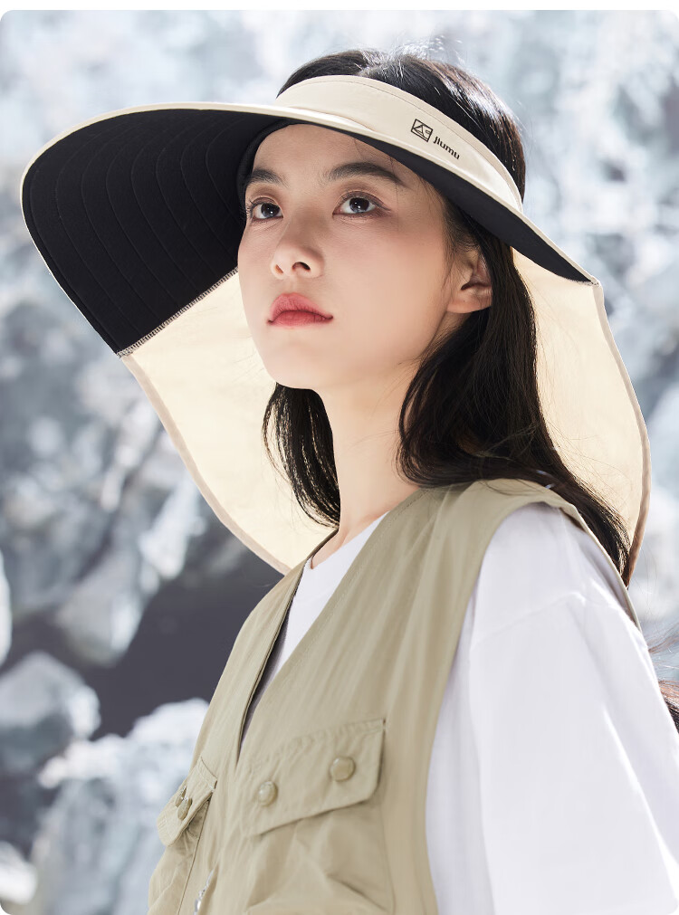 JIUMU Sun Protection Hat for Women, Sun Visor Cap, Sunhat, Open-Top Hat, Cool Hat, Summer Outdoor Face-Covering UV Protection Hat for Wome 10