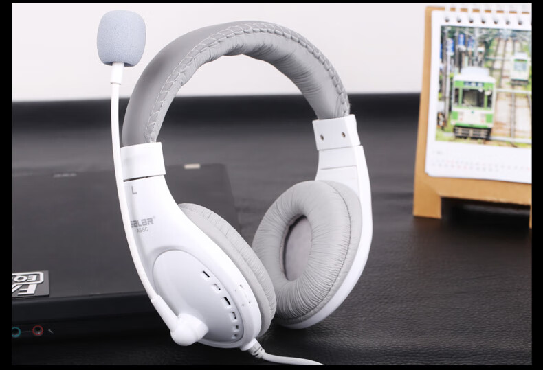 SaLaR A566N Headphones for English Listening And Speaking Exams, Online Classes, High School Entrance Exam, Human-Machine Dialogue with Microphone, 3.5MM Plug for Laptops, Black Single Plug 16