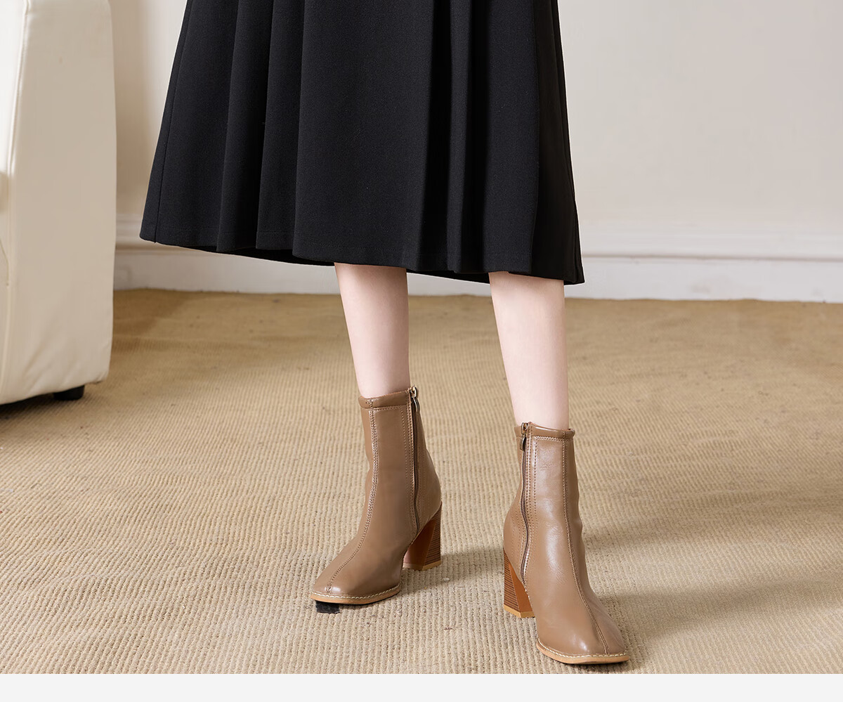 She Enjoy Woolen Skirt Women's Autumn Winter Versatile Woolen Pencil Skirt Mid-Length Straight Skirt T54B090 3