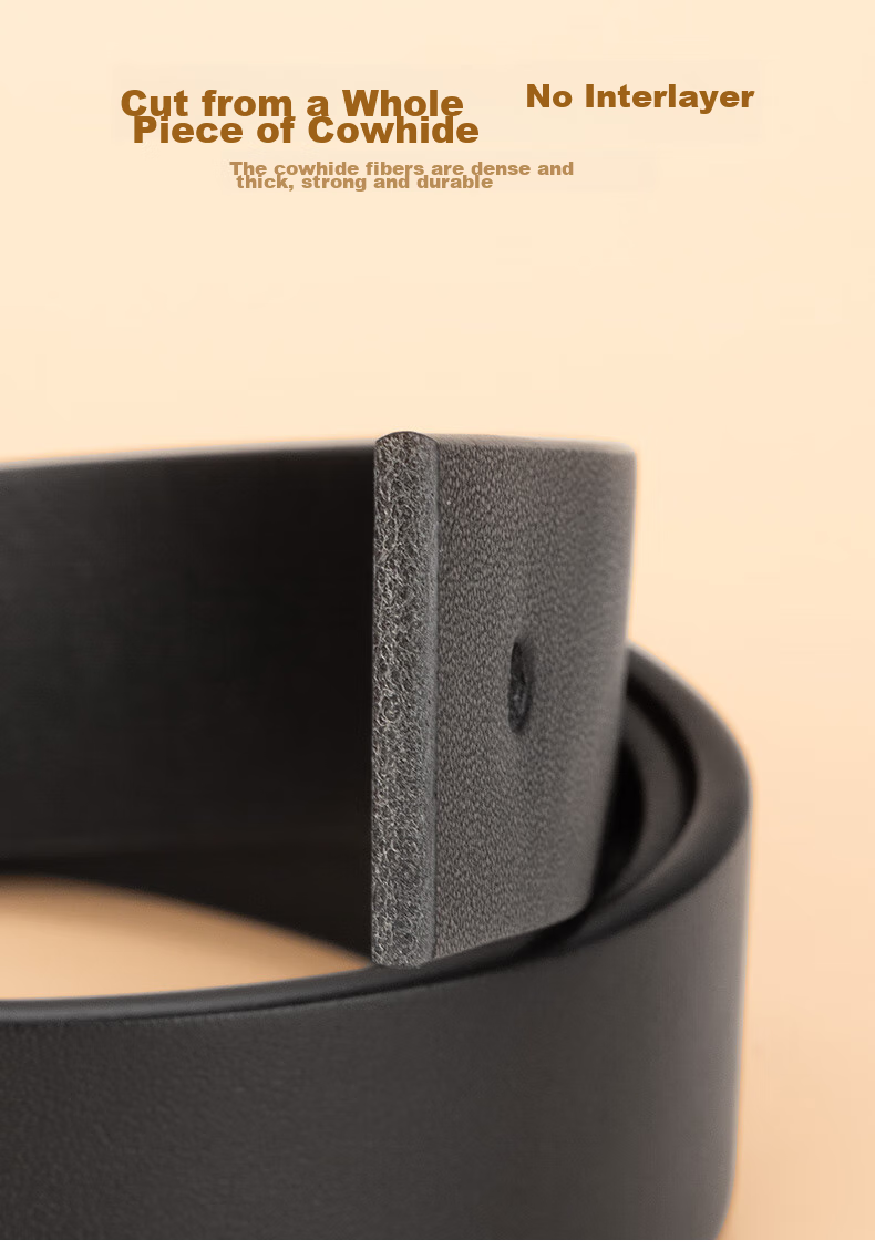 Cattlesboss Women's Leather Belt, Simple Casual Denim Versatile Trouser Belt, Fashionable 5323, Dark Brown, 105cm 10