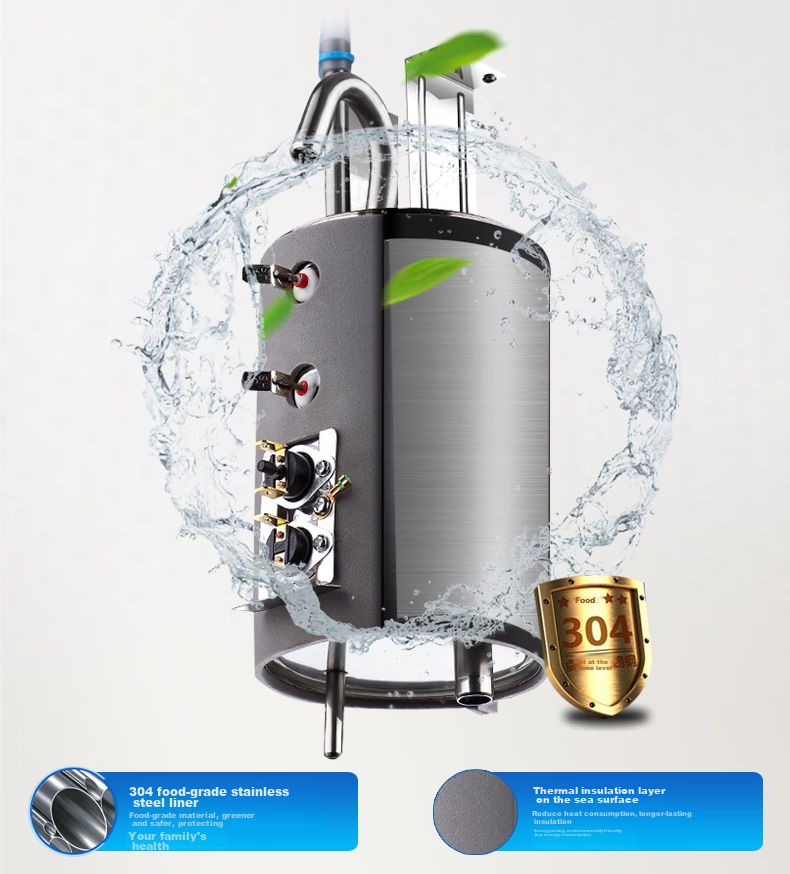 AUX Water Dispenser for Milk Preparation, Home And Office Use, Double-Door Cabinet-Style Hot And Cold Water Dispenser YR-5 6