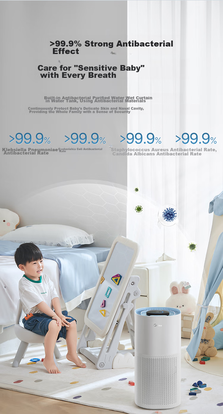 Midea [Xiaolanjing 800] Price Protection, 618 Non-Water Mist Air Humidifier for Home Bedroom, Pregnant Women, Mothers And Babies, Heating, Antibacterial, Small Atomizer, Gift Subsidy SZK-1Y80 8