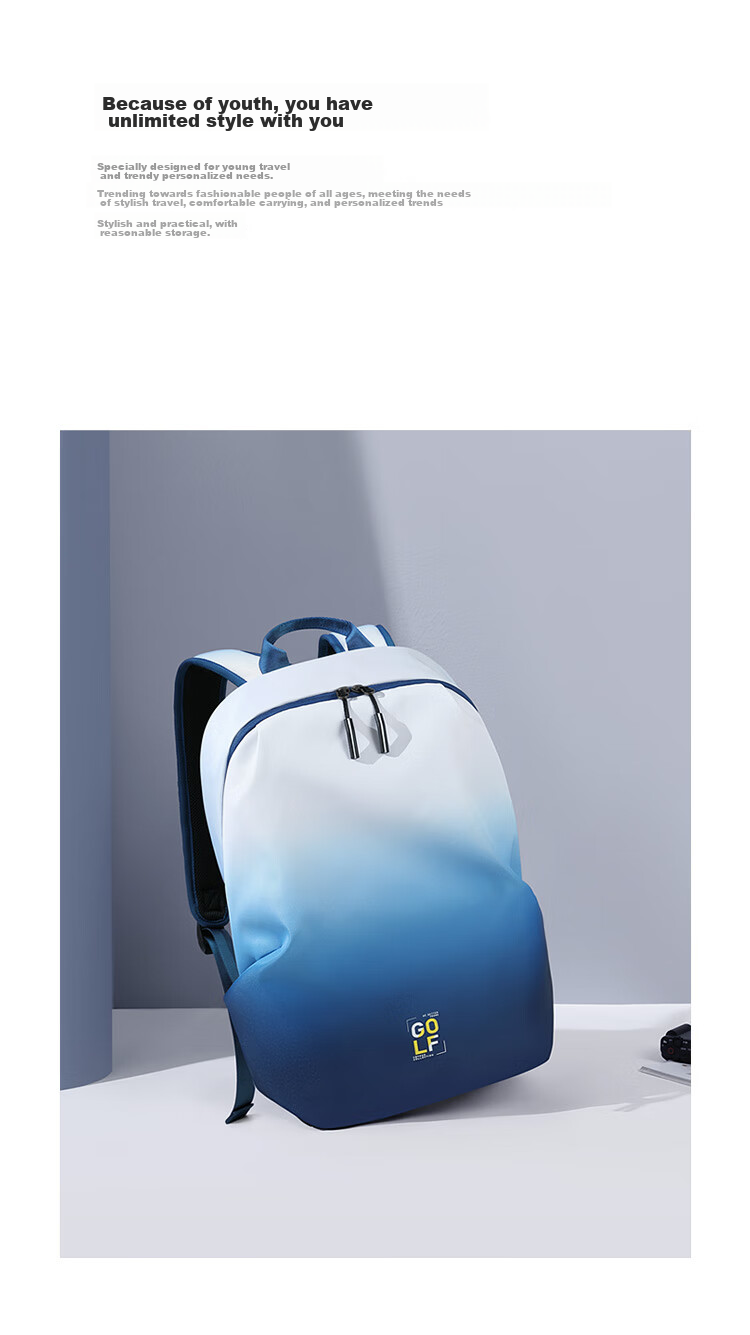 GOLF Backpack for Men, Travel Bag, 15.6/16 Inch Laptop Backpack, Gradient Design, Business Commute Backpack for Students And Professionals 37