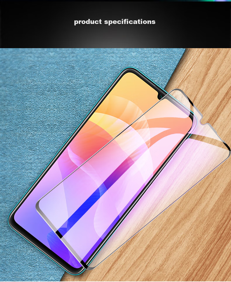 Fly Planet [2-Pack] Tempered Glass Screen Protector for Huawei Enjoy 90 / Enjoy 90 Plus - HD Anti-Fingerprint, Drop Protection, Dust-Free Installation Box 9