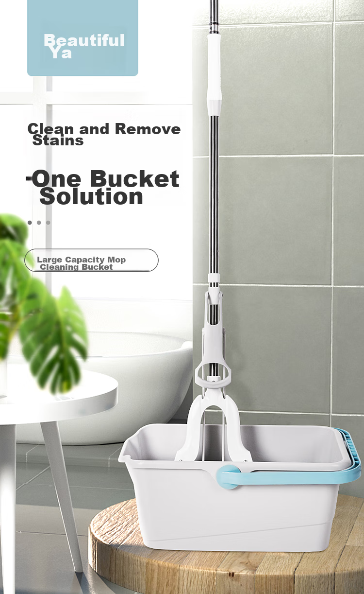 MARYYA Rectangular Mop Bucket, Diameter 47.5cm, Cleaning Sponge Flat Mop, Floor Mopping Bucket, Single Bucket Water Bucket 1