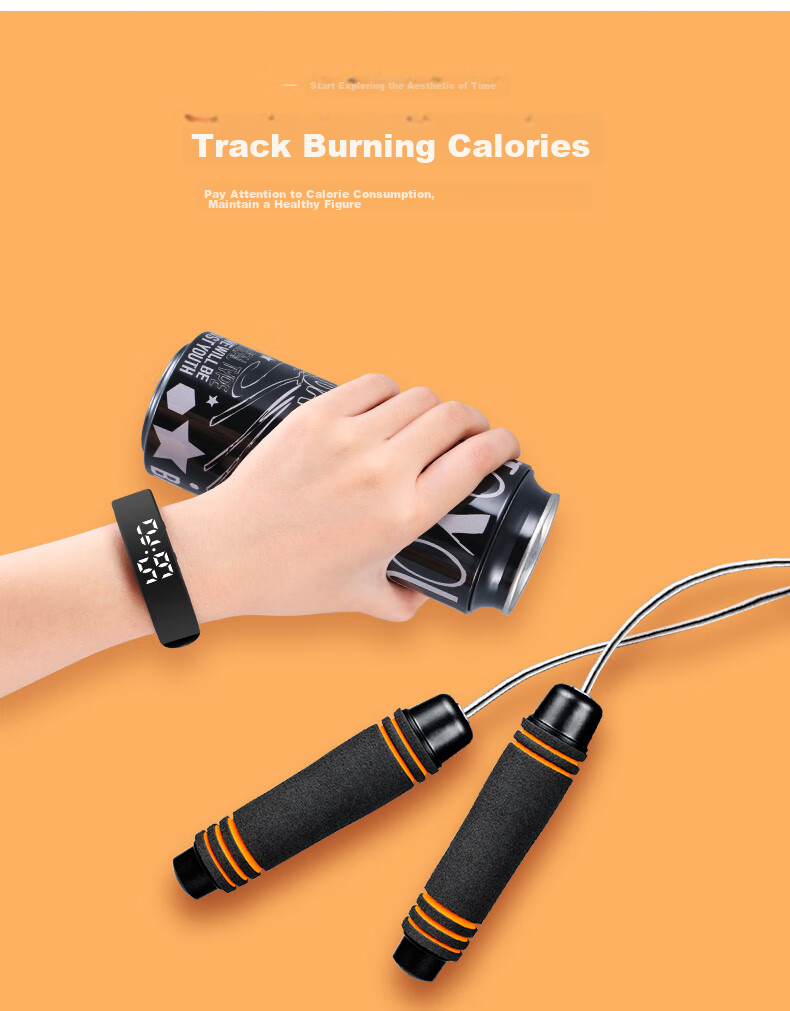 ZGO Electronic Watch, Smart Sports Bracelet, Vibration Alarm, Waterproof, for Running, Middle And High School Students, Rechargeable Watch for Men, 663 11