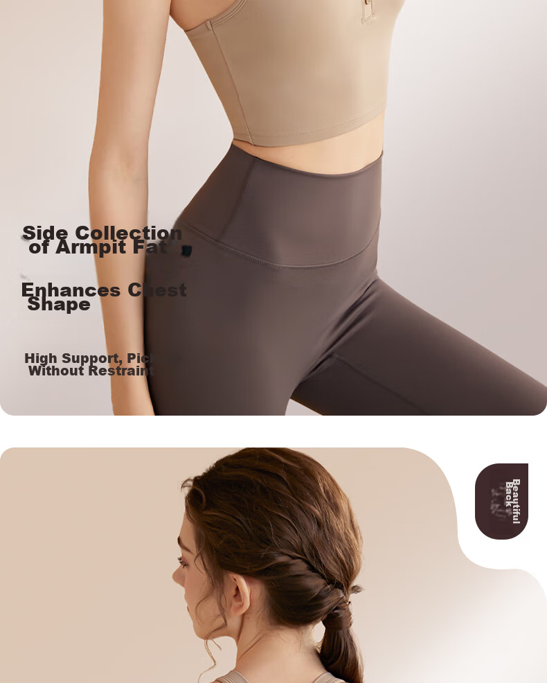 XUEXIMAN Sports Bra for Women with Shock-Absorbing Band, Chest Pads, Yoga Top, Beautiful Back Bra, One-Piece Pilates Fitness Vest 7