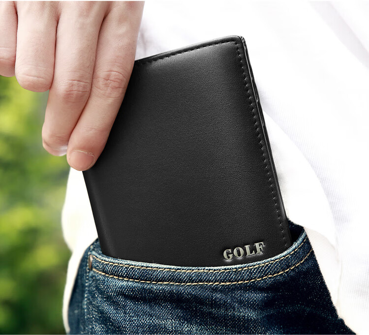 GOLF Men's Wallet, Vertical Style, Soft Leather Billfold, Multi-Card Slots, Bank Card Holder, Business Casual, Lightweight Coin Purse, Gift Box Packaging 6