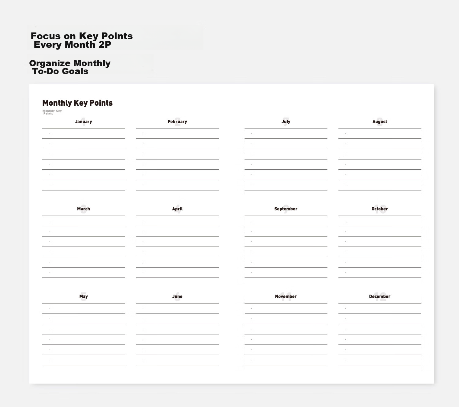 Chenzao's Efficiency Handbook for Weekly And Monthly Planning in One's Lifetime, A5 Size, 152 Pages - As The Day Advances 8