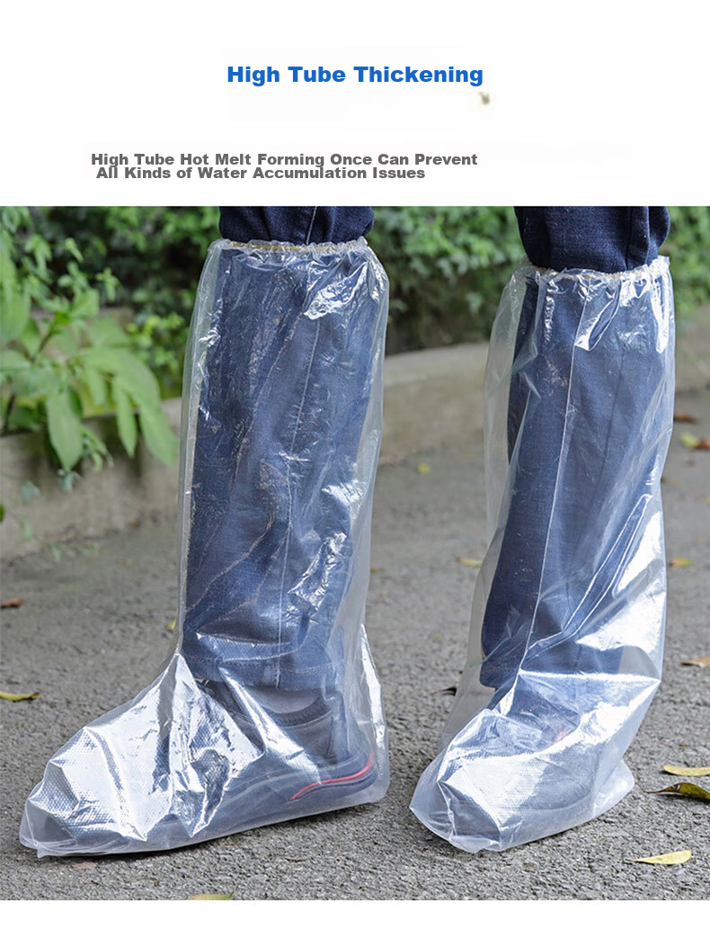 JOYTOUR Disposable Rain Pants, Adult Half-Length Thickened Wear-Resistant Outdoor Cycling Hiking Anti-Rip Rain Pants, Single Pack 4