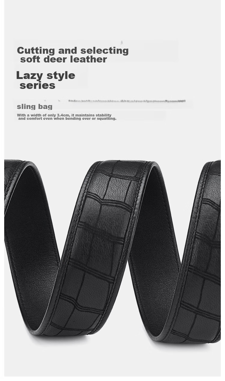 Goldlion Leather Belt with Automatic Buckle, High-Quality Wooden Gift Box, Birthday Present 6