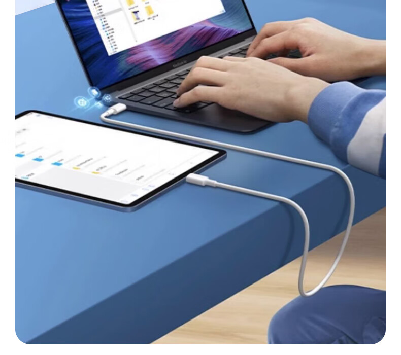Masentek Dual Type-C Interface Phone Charging Data Cable Compatible with Apple 15/16/17/18 Pro, Android, Huawei, Universal USB-C PD Fast Charging Max Xiaomi Micro 9