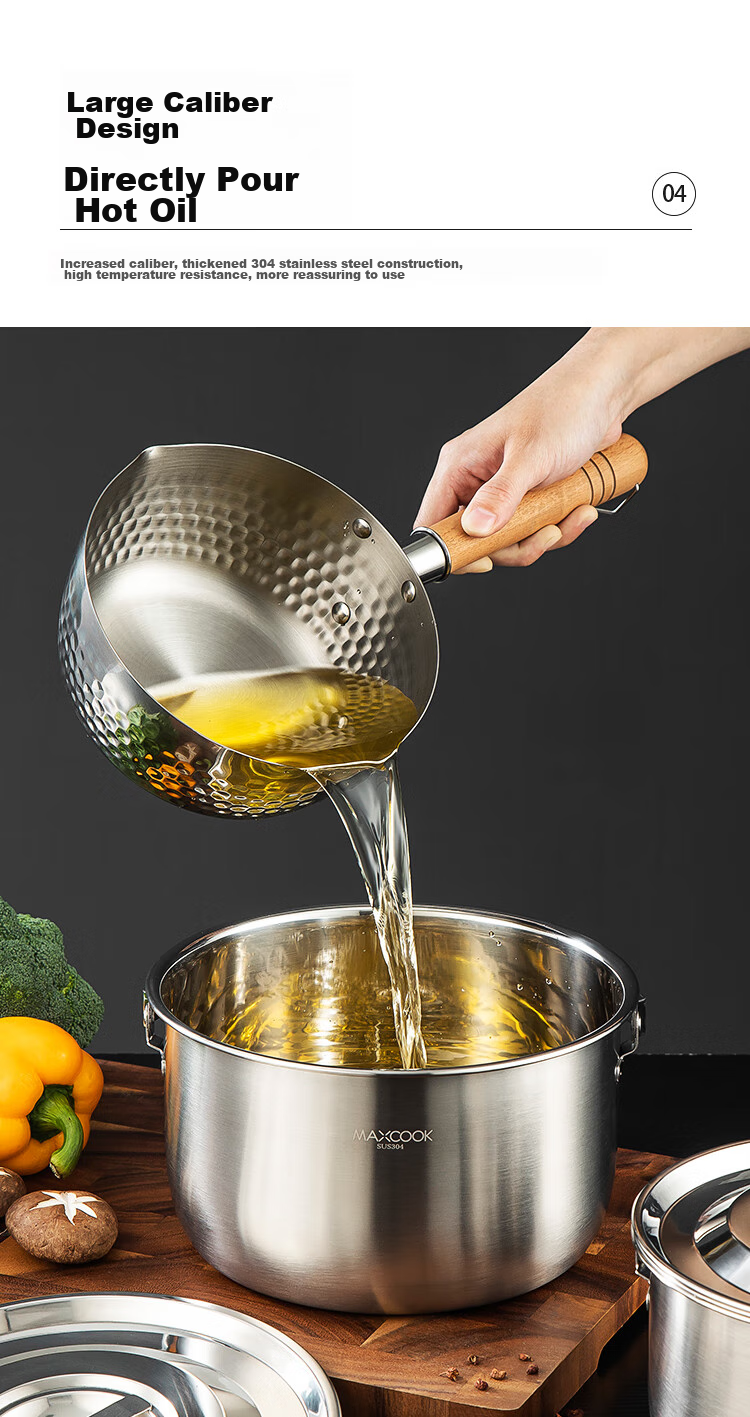 MAXCOOK 304 Stainless Steel Lard Container Seasoning Bowl, Lard Bowl Seasoning Jar Condiment Pot 2.4L with Lid And Strainer MCWA1631 8