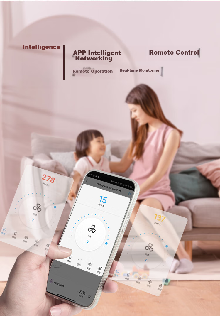Honeywell Air Purifier for Mother And Baby Health, Virus-Killing, Influenza Prevention, High-Efficiency Bacteria Removal, Allergen Elimination, PM2.5 Smart Digital Display KJ450F-Z21WS 7