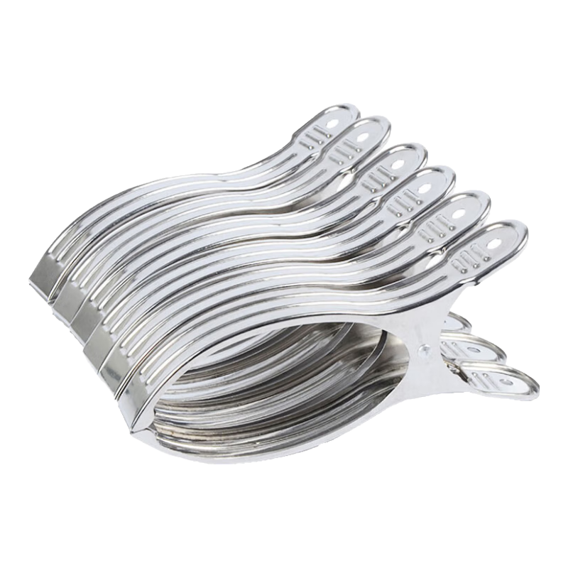 Bingyou Stainless Steel Quilt Drying Clips, Extra Large 16cm Windproof Clips, Pack of 6, for Drying Quilts, Strong Thickened Springs