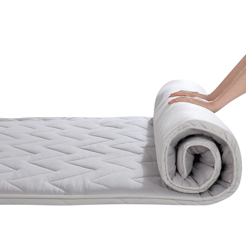 FUANNA Home Textiles Mattress, Upgraded All-Cotton Antibacterial 3D Mattress, Double-Sized Foldable, Gray 150*200*3cm