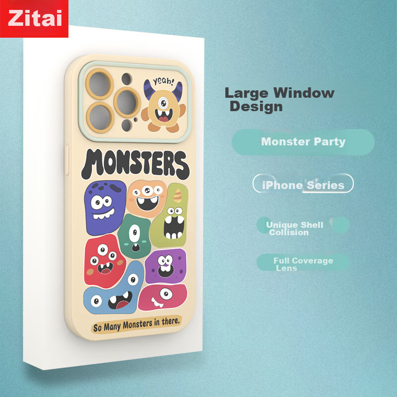 Чехол для Apple iPhone 11 ZiTai, ударопрочный, с принтом "Monster Party"