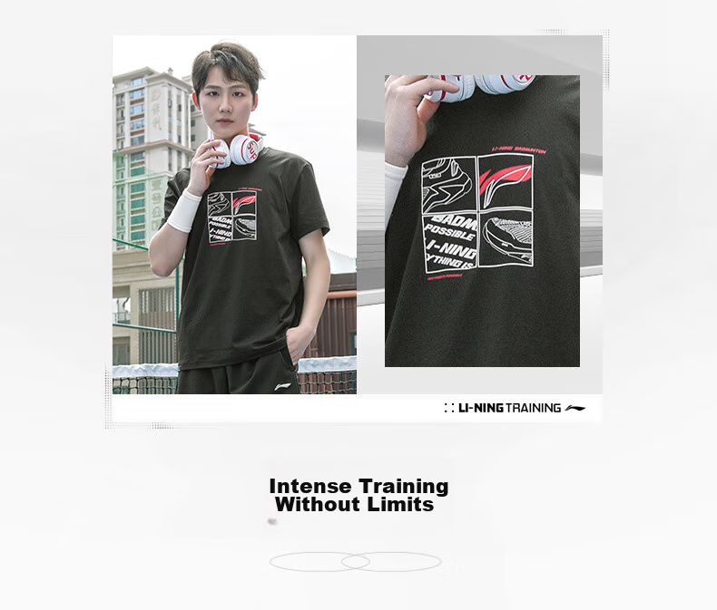 Li-Ning Badminton Shirt Saca Culture Series Unisex Comfortable Breathable Short-Sleeve T-Shirt Cultural Shirt, White, 3XL 11
