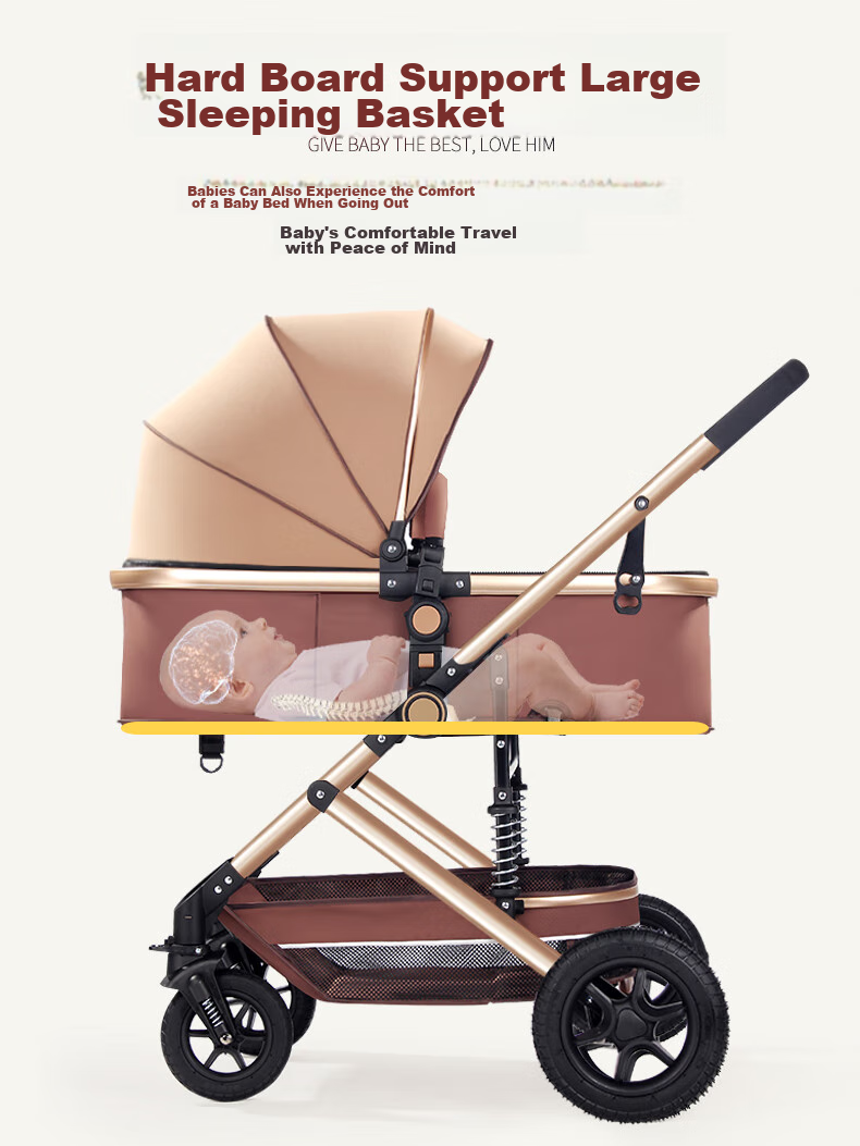 ANGI BABY Stroller, Reclining And Foldable, High Landscape View, Reversible, Shock-Absorbing Pushchair 10