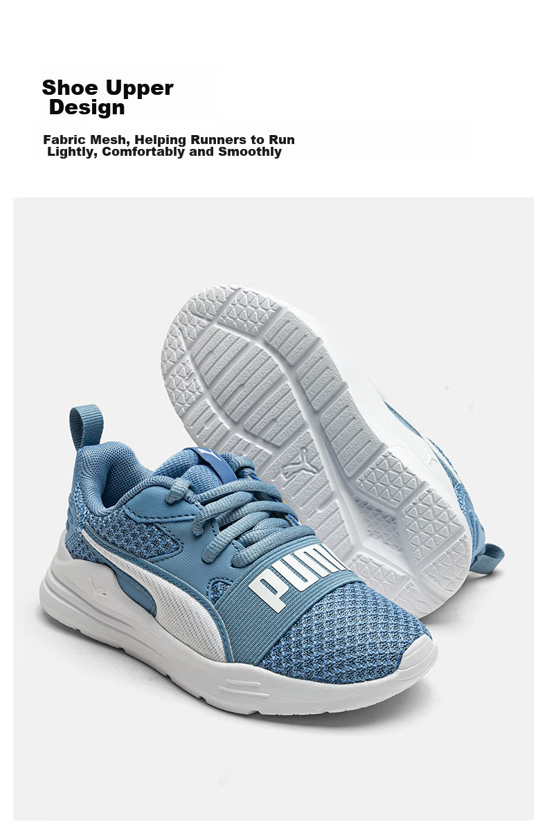 PUMA Children's Sports Shoes, Navy Blue-Black, PUMA White, Size 28 3