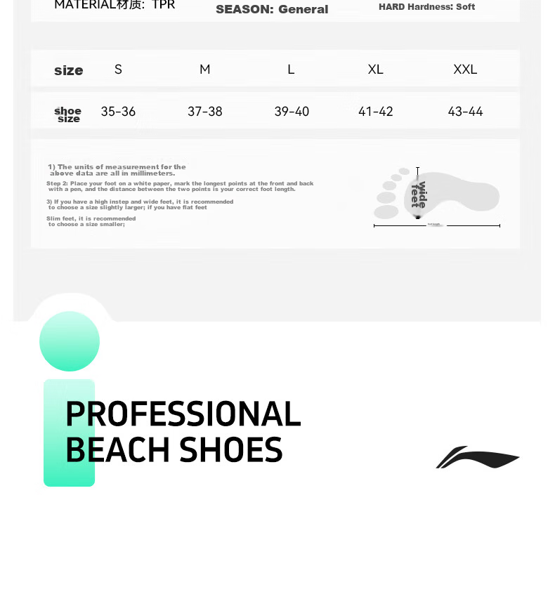 Li-Ning Snorkeling Shoes, Fashionable Diving Beach Shoes, Water Park Non-Slip Swimming Shoes for Men And Women, Model 9202 (Size 37-38) 16