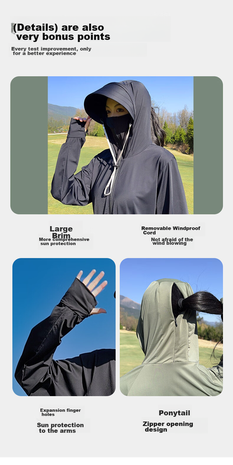 Langsha Sun Protection Clothing for Women, Summer Cool Ice Silk UV Protection Jacket, Breathable Quick-Dry Sports Outerwear 11