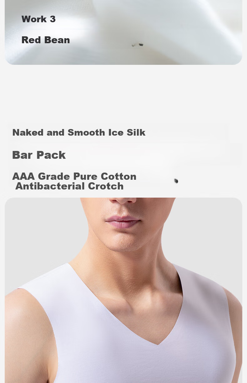 Jianyun Seamless Modal Tank Top for Men, Close-Fitting Athletic Undershirt, Thin Fitness Vest, Summer Undershirt Base Layer 7