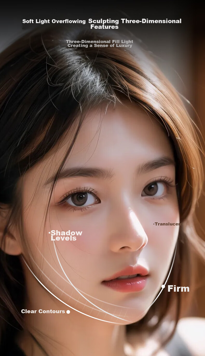 LATZZ Full-Screen Live Streaming Fill Light, Desktop Beauty Face Light, LED Streamer Studio Dedicated Face Light, Photography Video Soft Light, Full-Screen Shadowless Light 6