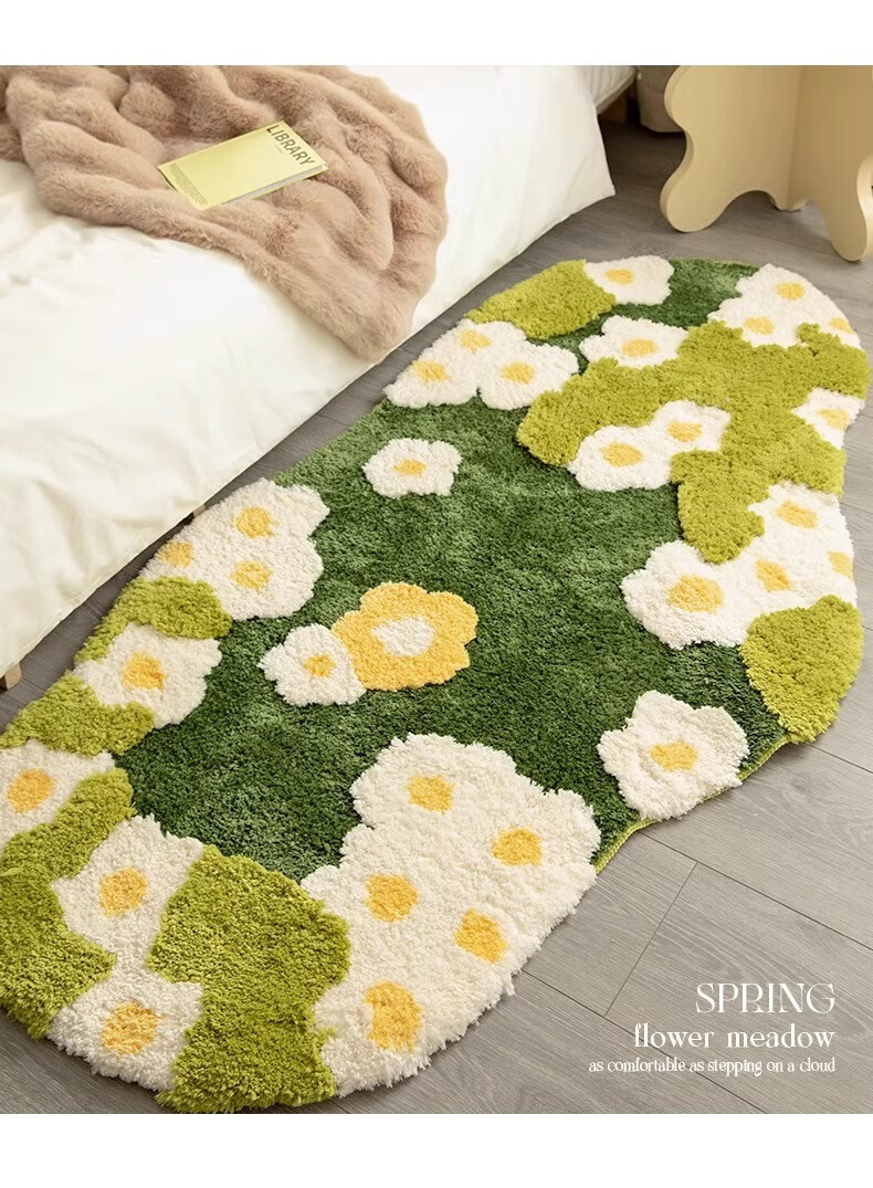 Shandian Bedroom Plush Carpet, Living Room Rug, Children's Room Winter Thickened Carpet, Non-Slip Bedside Rug 4