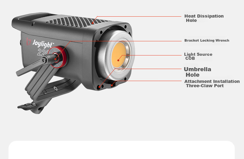 JINBEI JL-220W Single Light Standard Configuration, White Light Fill Light 16