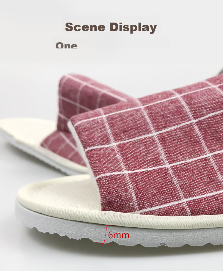 Banzheni Disposable Slippers for Guests, Floor Slippers, Unisex Travel Business Hotel Beauty Salon Non-Slip Linen Cotton Slippers, Mixed Colors, 6 Pairs 9