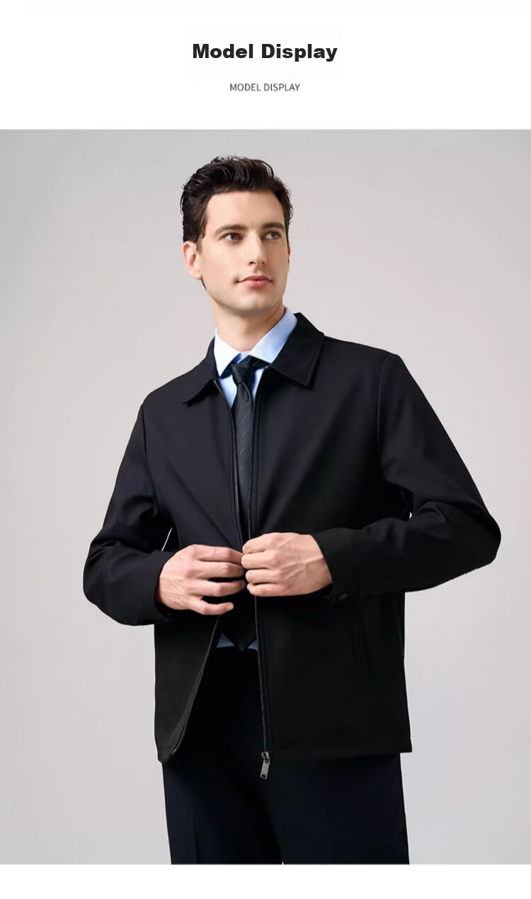 Yalu Administrative Jacket for Men, Spring 2026 Business Casual Dad's Outerwear, Middle-Aged And Elderly Menswear Coat, Cadre Clothing 6